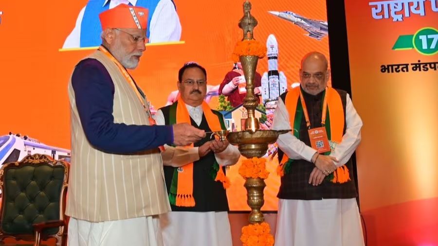 ‘कमल का फूल ही लोकसभा चुनाव में हमारा उम्मीदवार’, पार्टी अधिवेशन में बोले PM मोदी